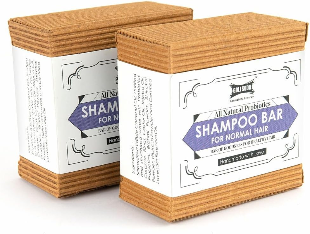 GOLI SODA All Natural Probiotics Shampoo Bar for Normal Hair (Pack of 2) image number 2