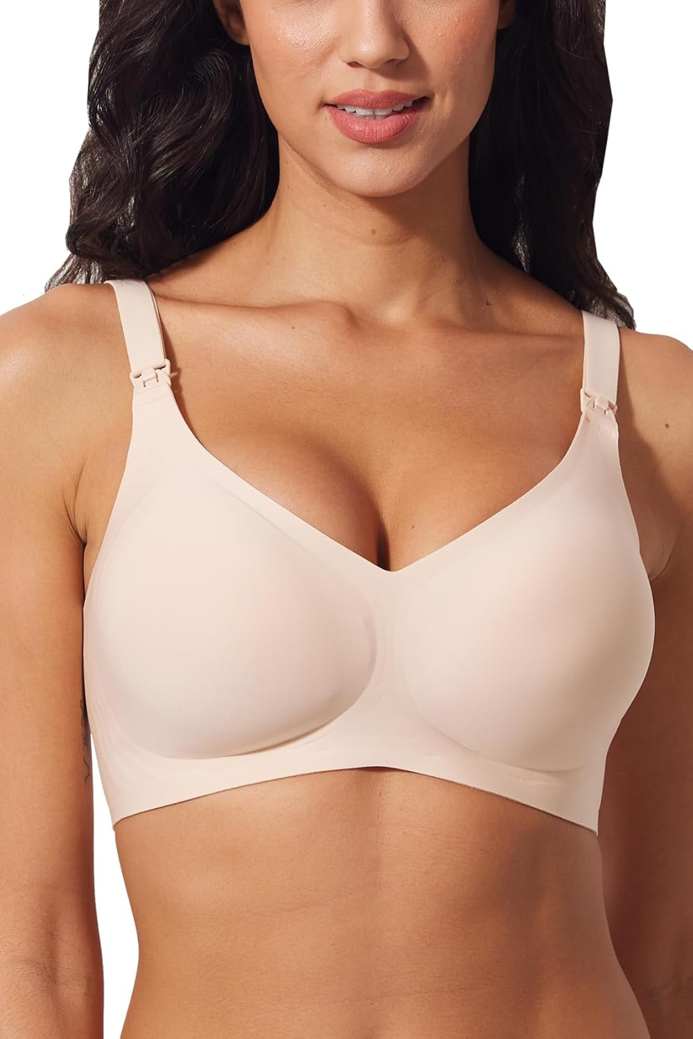 Seamless Maternity Bra, Nursing Bra for Pregnancy Breastfeeding, Ultra Soft No Underwire Breastfeeding Bra