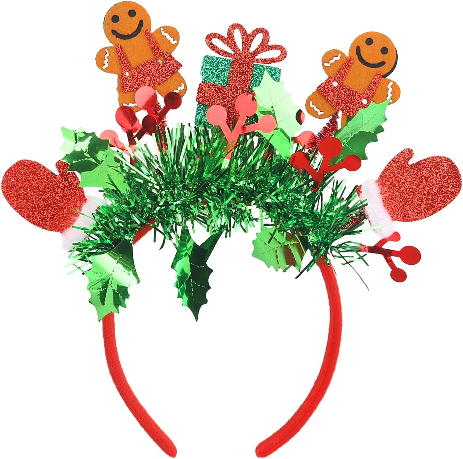 Christmas Headbands Christmas Glitter Elk Antlers Christmas Trees Hair Bands Holiday Party Accessory for Women Girls