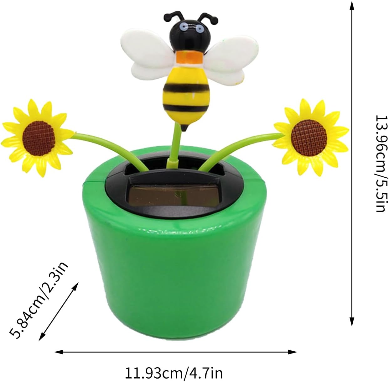 Shaking Head Car Ornaments - Solar Toy Sunflower, Happy Dancing Sunflower Toy | Solar-Powered Flower Ornament, Solar Energy Dancing Flower, Car Dashboard Decoration, Perfect for Home, Bedroom Decor