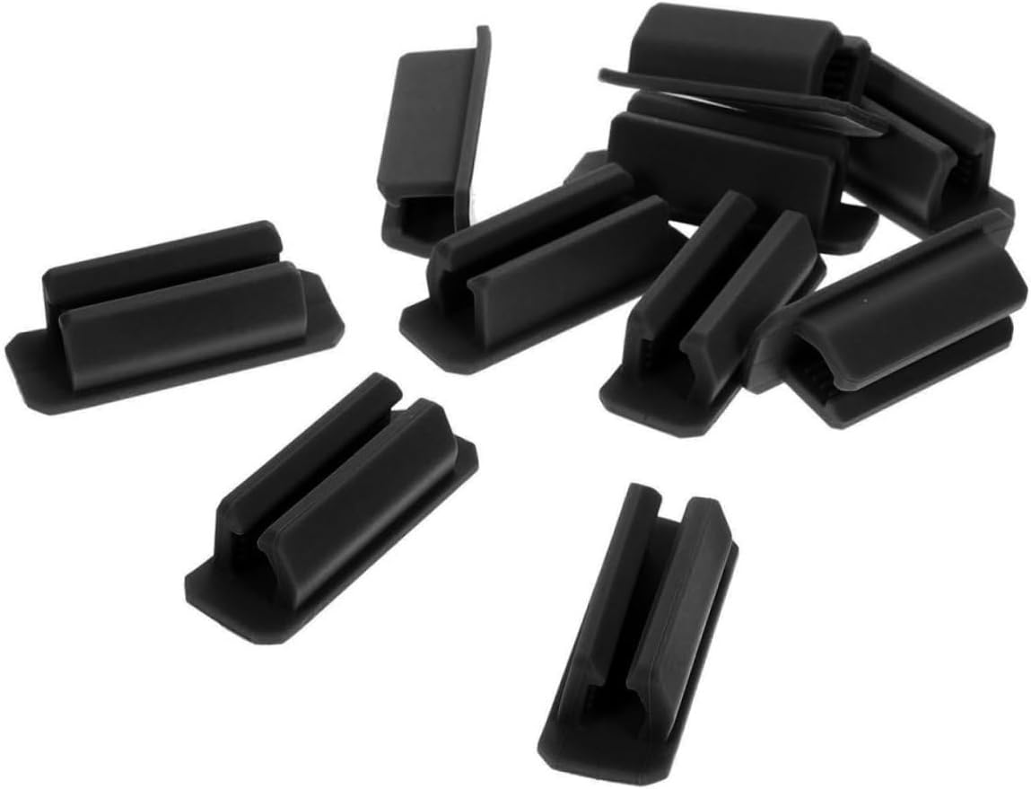 HONMEET 20Pcs Cap Pencil Desk Organizer Accessories Adhesive Silicone Pen Holder image number 6