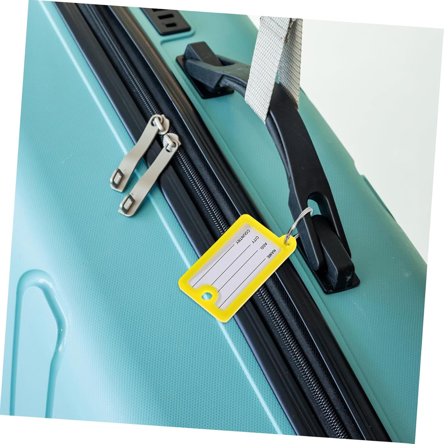 HYTROVE 20Pcs Plastic Key Tags Ring Writable Key Id Tags for Luggage Backpack Identification Car Bulk Luggage image number 4