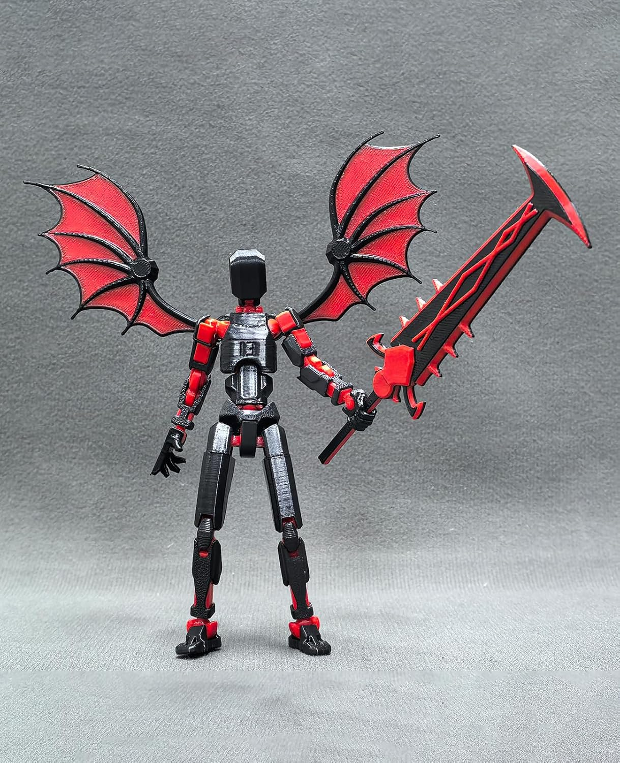 Lucky 13 Action Figures (Assembly Completed) T13 Action Figure Set,3D Printed Robot 13 Action Figure, Dummy 13 Set, for Collectors Desktop Decorations, Red - Red image number 5