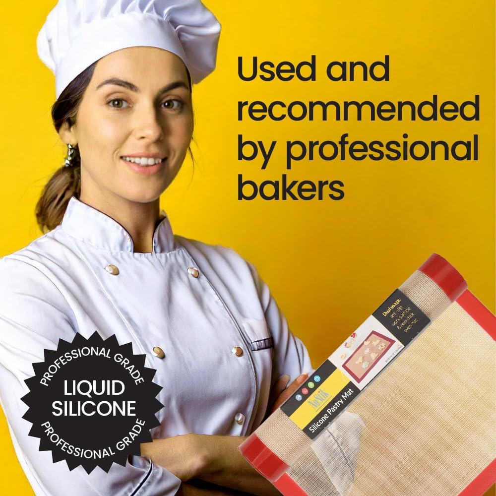 Nostik Reusable 30X40Cm Silicone Pastry Baking Mat - Red/Beige image number 1