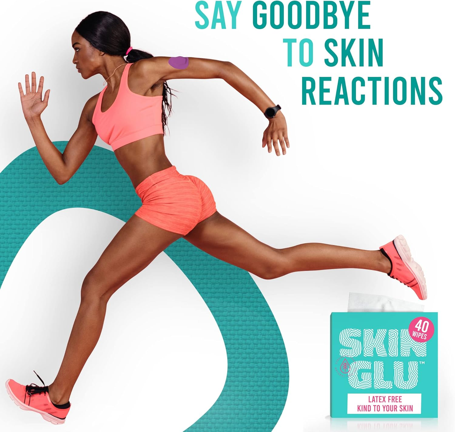 NOT JUST a PATCH Skin Glu Skin Prep Wipes (40 Pack) - Pre-Cgm Skin Barrier Wipe - Hypoallergenic Latex Free Skin Prep Protective Wipes for Sensitive Skin image number 4