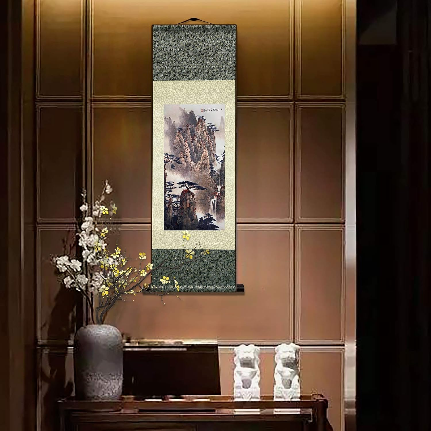 Atfart Beautiful Scroll Wall Hanging,Autumn in Huangshan (39 Inches X 12 Inches). - A3 image number 4