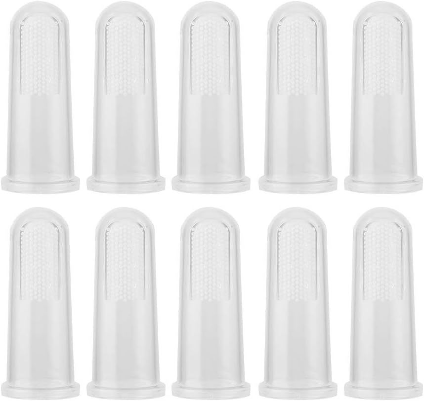 10Pcs Finger Toothbrush - Silicone Pet Finger Toothbrush for Dogs and Cats - Extra Soft Silicone Bristles, Easy Teeth Cleaning for Dog Dental Hygiene, Convenient to Use image number 2