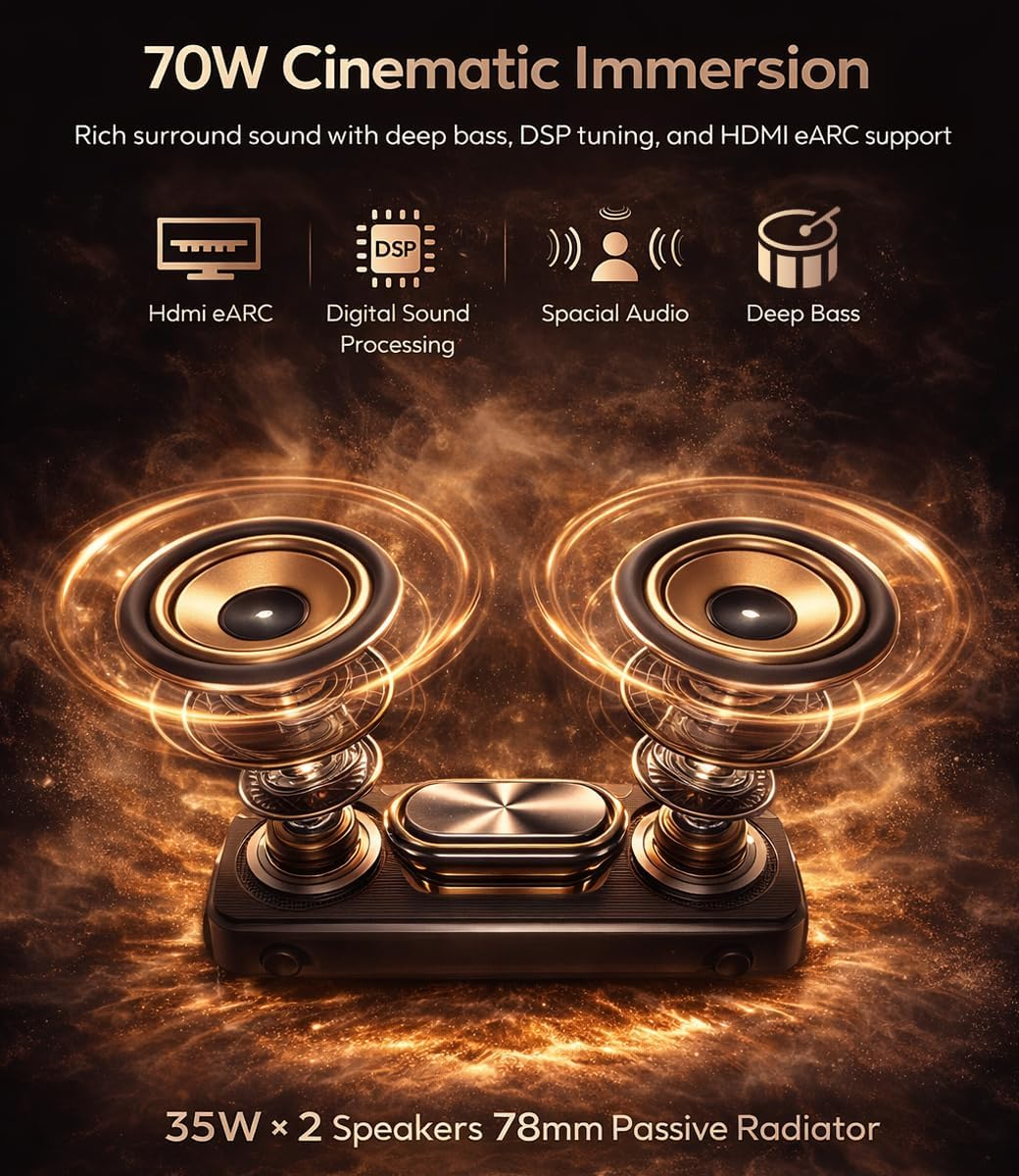 4K Projector 2400 ANSI 2026 Upgraded HDR10+ Ultra HD Daytime Smart Projectors with AI-PQ, Tof Autofocus HDMI Earc Auto Lens Cap Dolby Audio 64GB for Movie Night, Home Theater, Gaming, Daylight Viewing - Silver image number 6