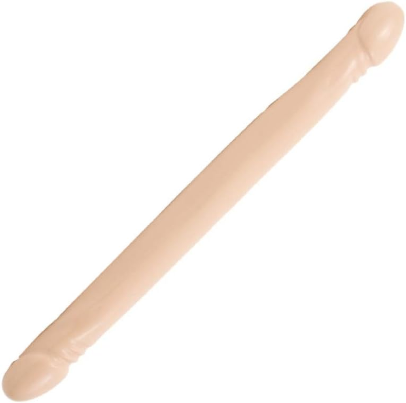 Doc Johnson Classic - Smooth Double Header - 18 Inch - Double-Sided Dildo - Black