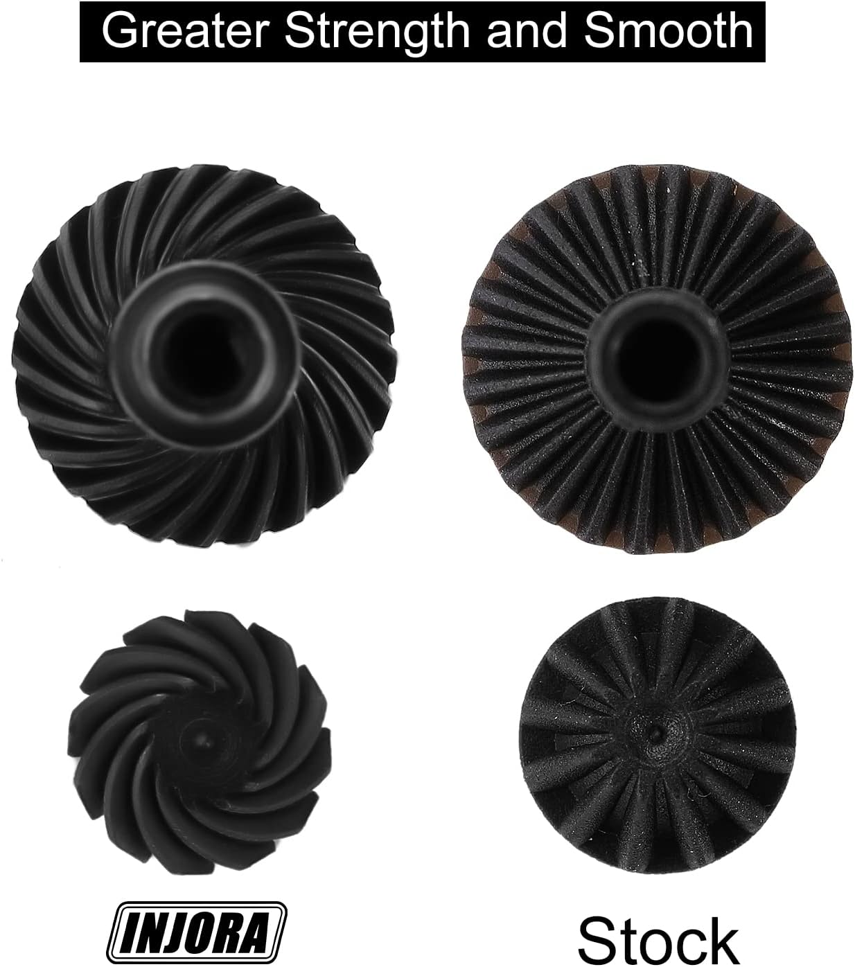 INJORA 24T/12T Alloy Steel Helical Gear Set for 1/18 TRX4M Front Rear Axles(2Pcs) image number 3