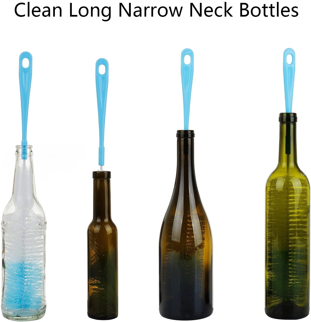 ALINK 17In Extra Long Bottle Cleaning Brush Cleaner for Washing Narrow Neck Beer/Wine/Thermos, Brewing Bottles, Hummingbird Feeder image number 6