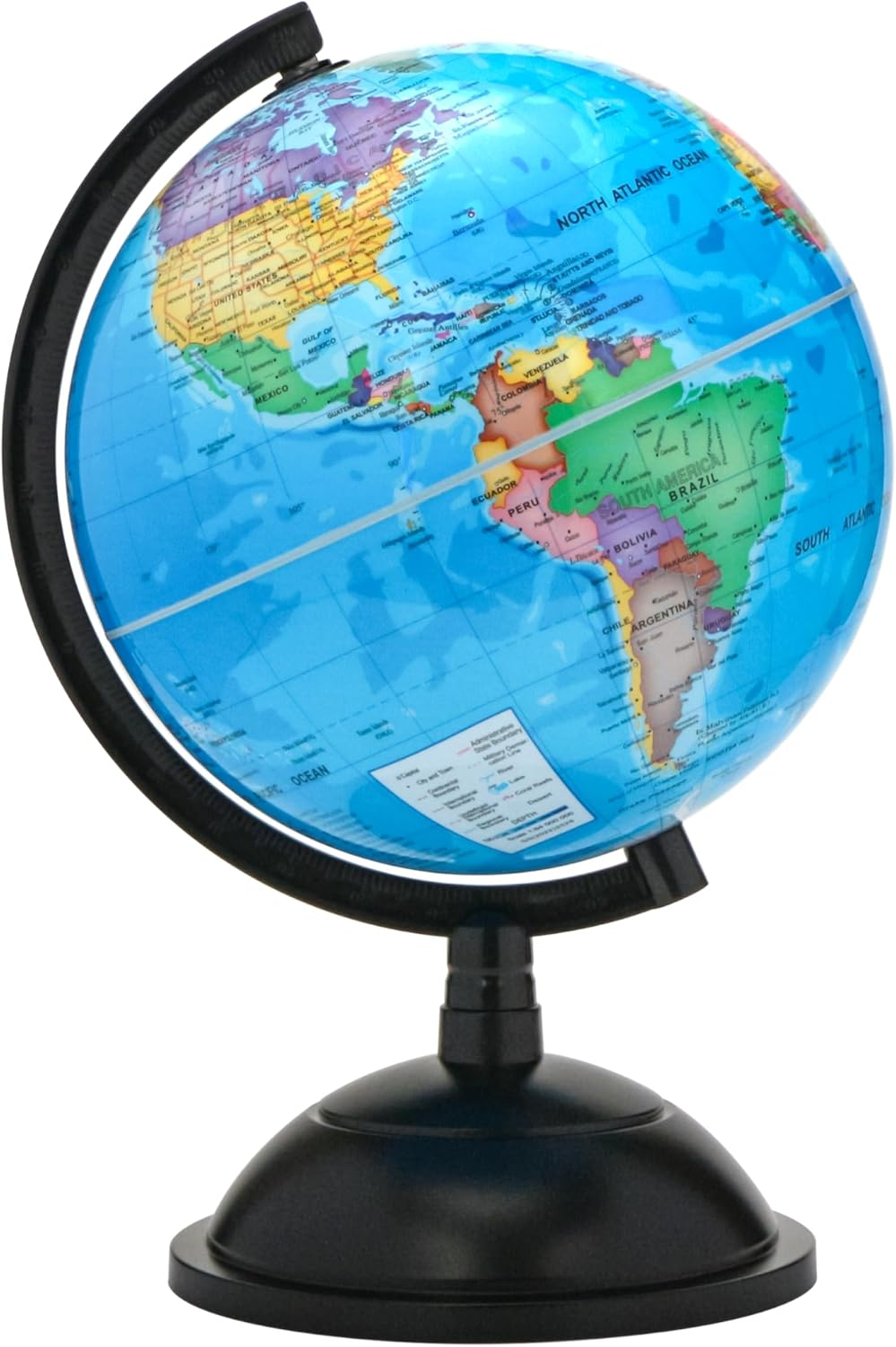 Exerz 20Cm World Globe Educational - Swivel Rotating Earth Globe - Political Map English - Diameter 20Cm (Engish) image number 4