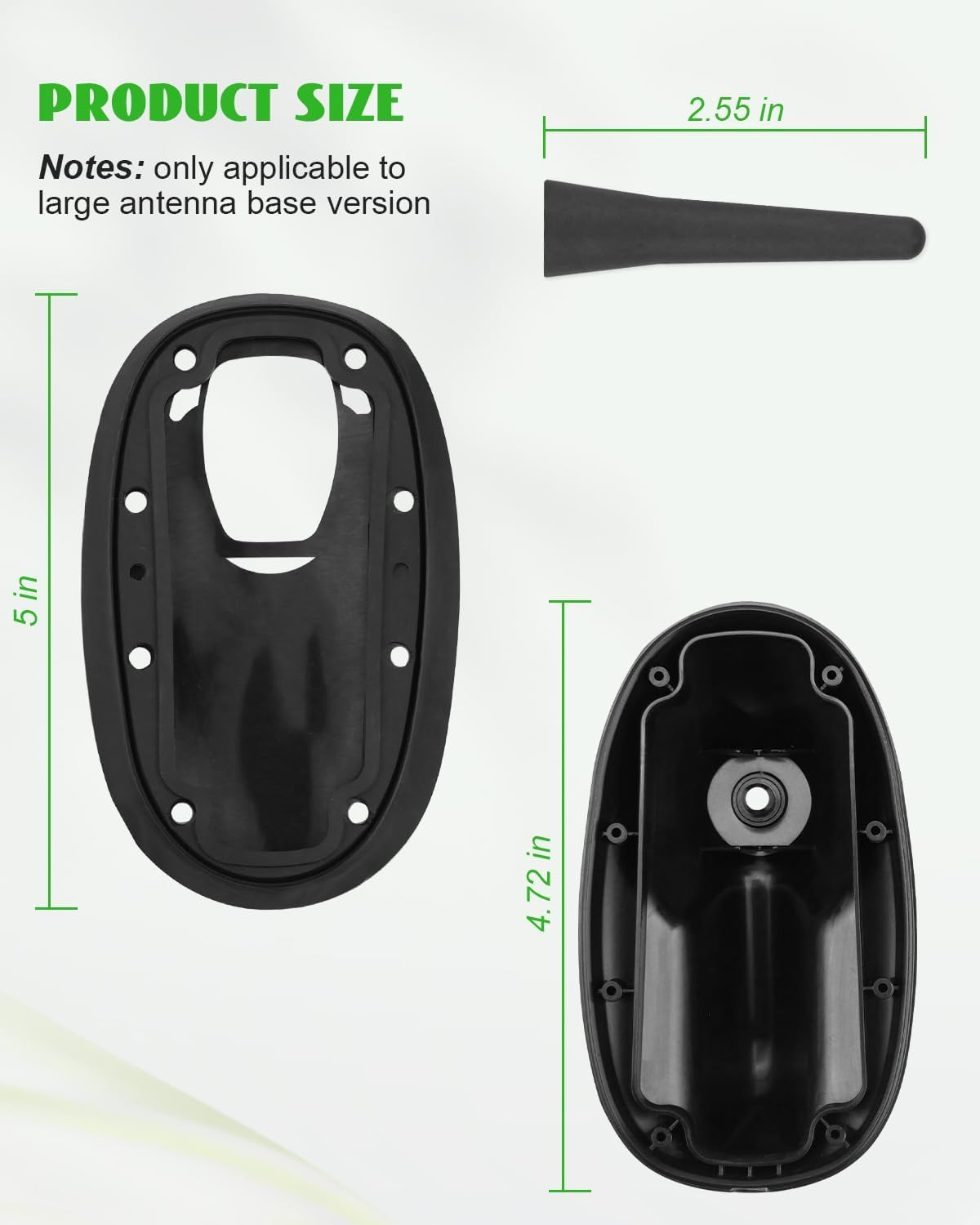 Large Type Roof Antenna Mount Base Fit for Mini Cooper Clubman S R55 2008-2015, Fit for Mini Cooper Hatchback S R56 2007-2013 Replace 65203456090, Black image number 1