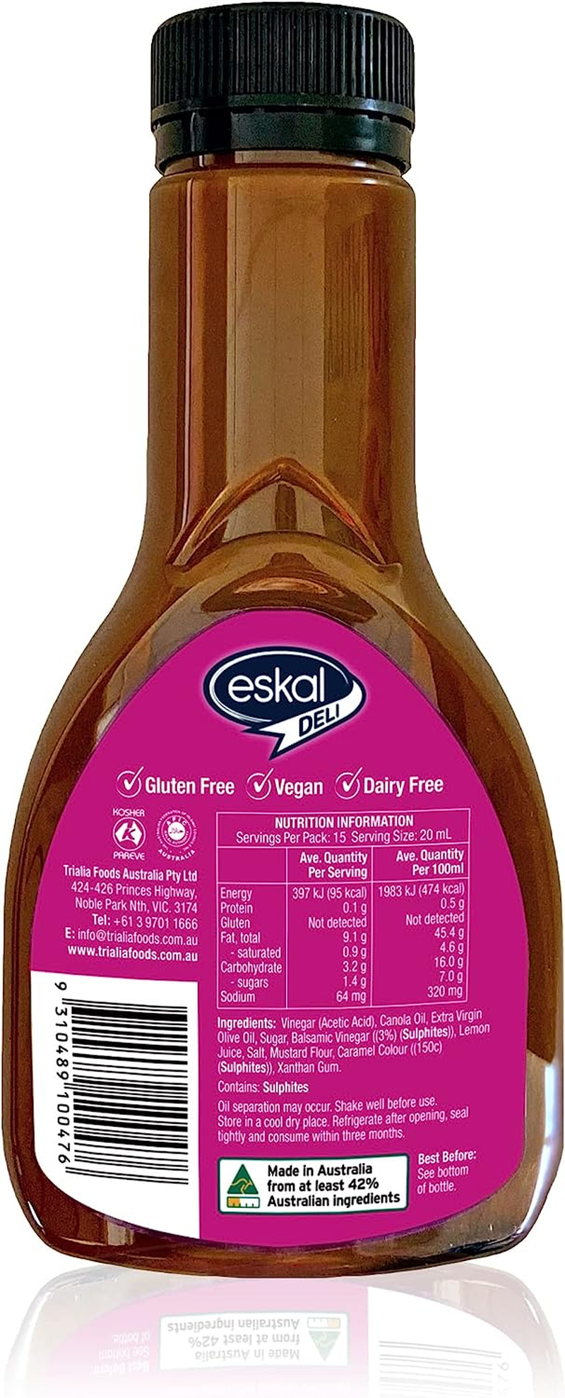 Eskal Deli Low Fodmap Balsamic Dressing 300 Ml