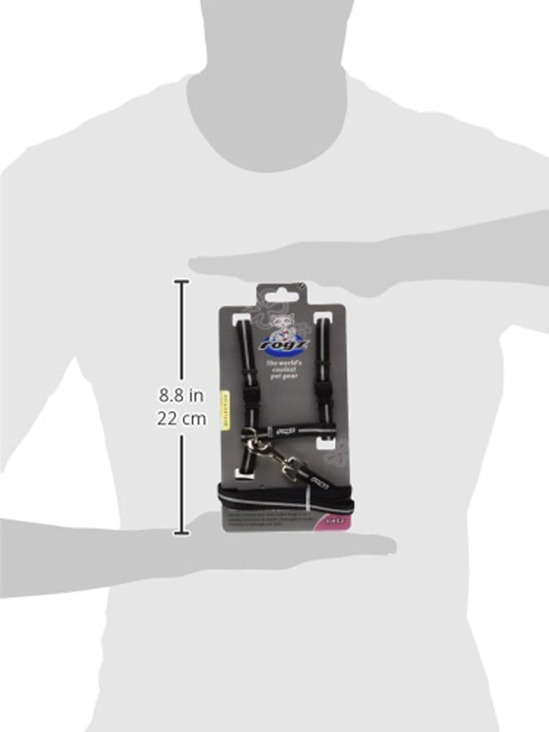 Rogz Alleycat Reflective Cat Harness Black Small with Variable Load Safety Release Buckle image number 6