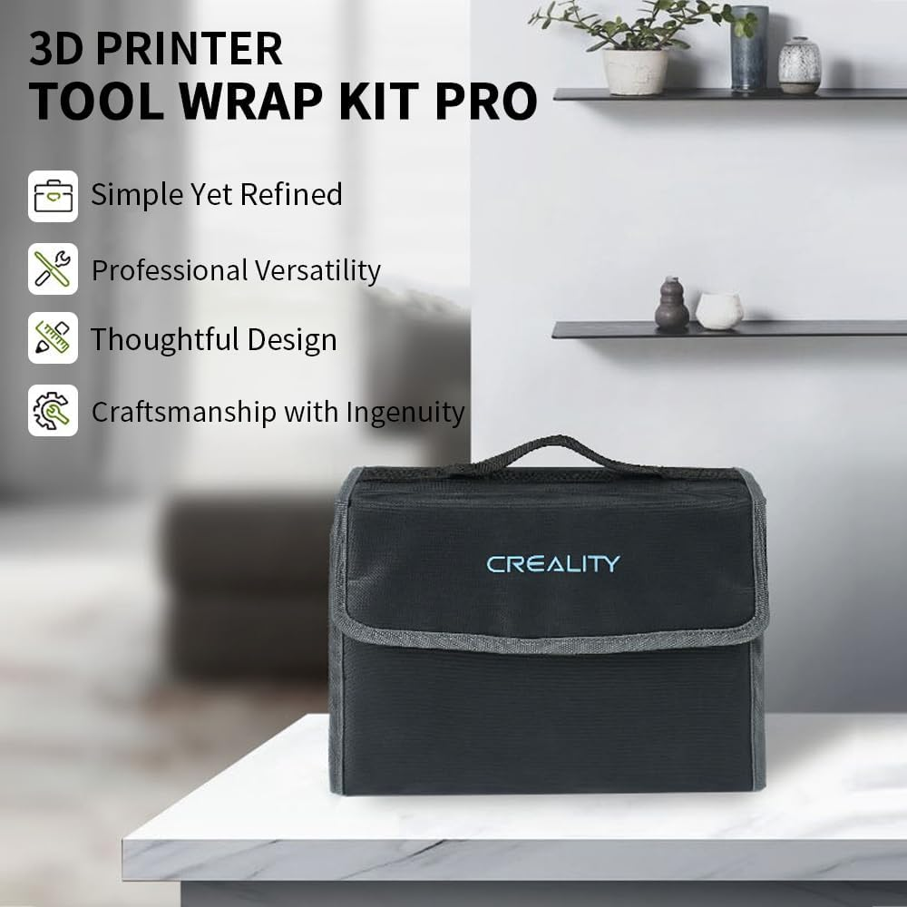 Official Creality 3D Printer Tools Kit, 74 Pieces 3D Printer Tool Wrap Kit Pro 3D Printer Accessories with Storage Bag for 3D Printer Nozzle Cleaning Removing Model Processing Multi-Purpose Tool Box image number 5