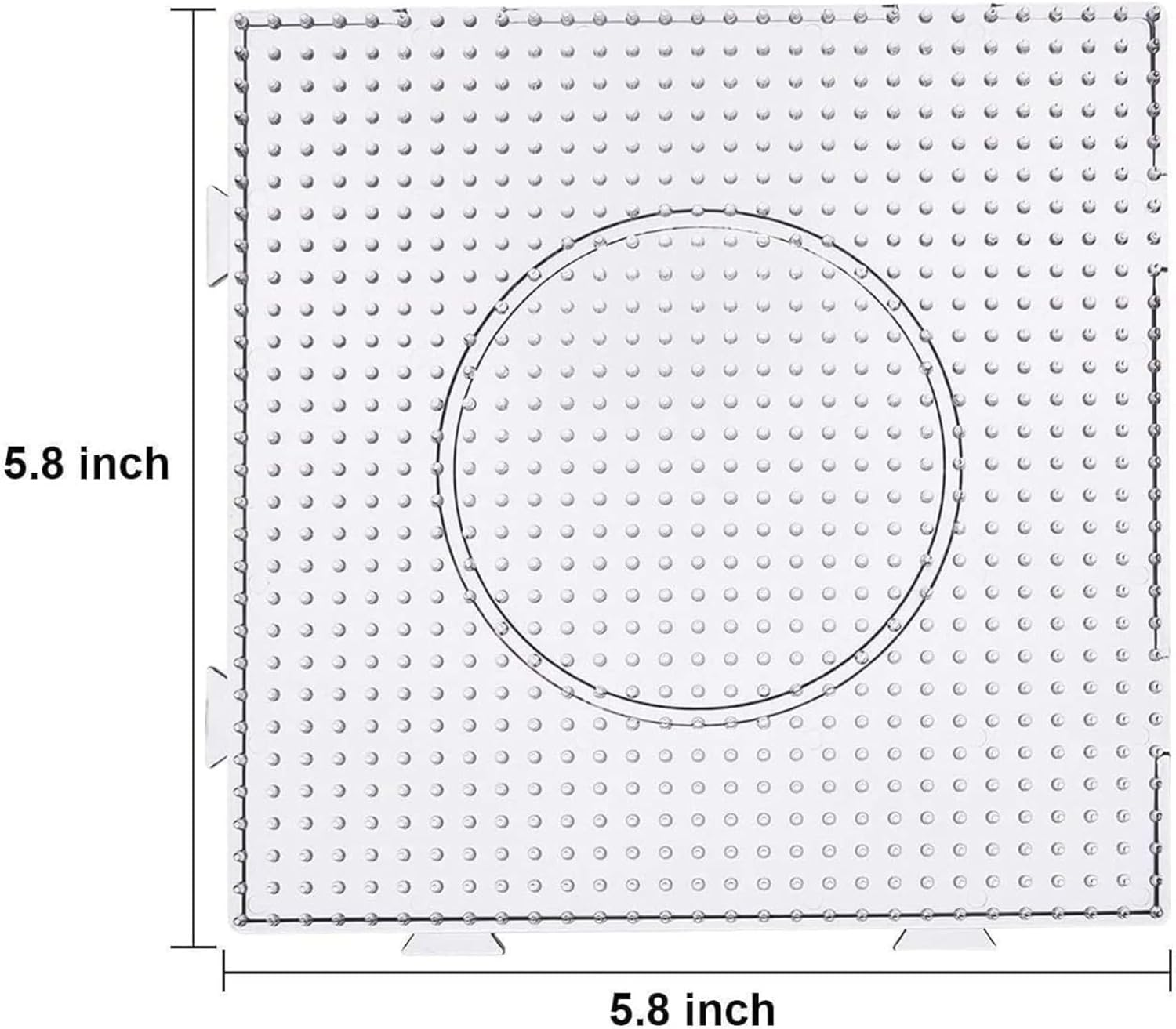 MILIOG Large Clear Plastic Fuse Bead Boards Kit, Pegboards for Kids Crafts with Storage Case image number 5