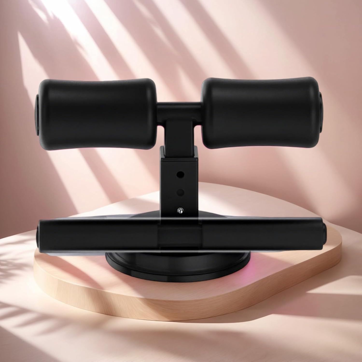 Sit-Up Bar Floor Exercise Stand | Multifunctional Adjustable Sit up Exercise Assistance Device | Portable Ab Training Auxiliary Device for Vest Line Exerciseworkout Work Yoga Home Gym Travel Indoor O - Pink image number 5