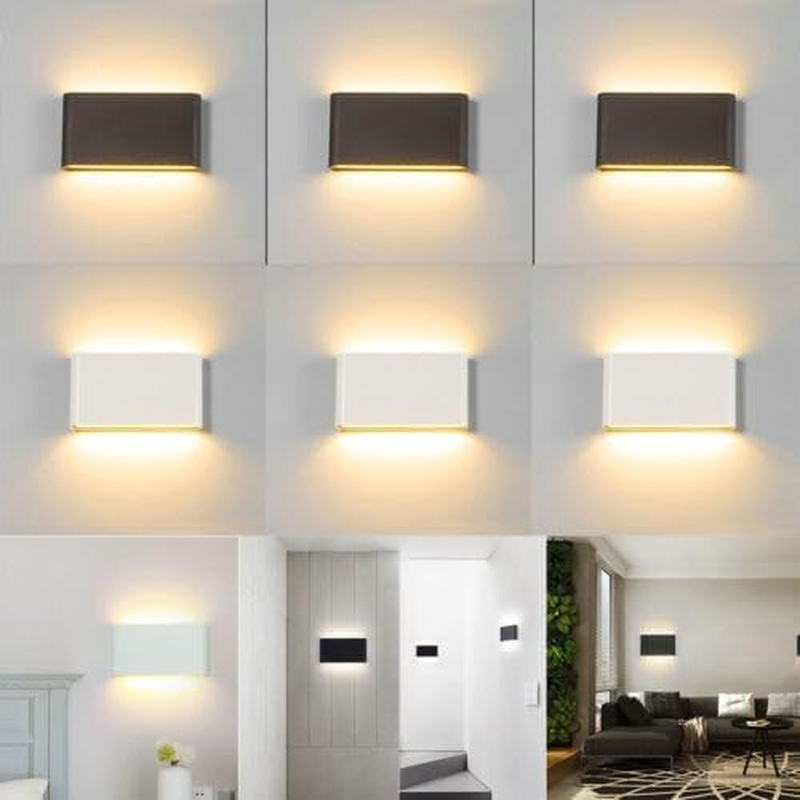 OWEITE LED Wall Light Modern Indoor Outdoor Sconce Lamp Fixtures up down Porch IP65 (Black Warm Light) image number 3