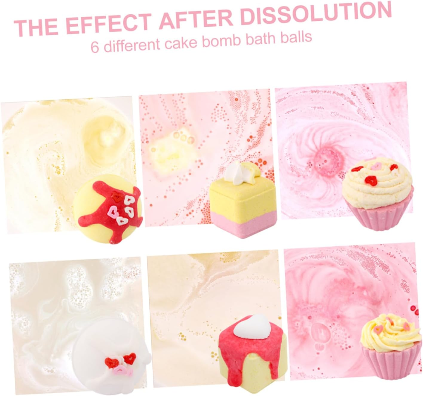 BIUDECO 6Pcs Natural Bath Balls Relaxing Spa Balls Creative Cake Shape for Relaxation image number 4