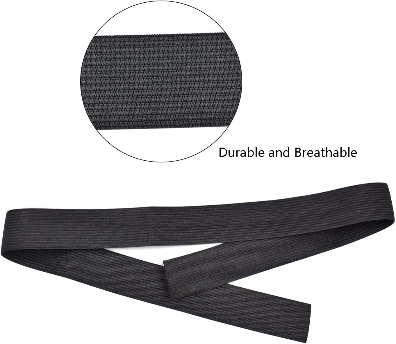 Sewing Elastic Bands,10 Meters Length & 2CM Wide High Elasticity Knitting Elastic Band,Elastic Sewing Band Suitable for Underwear,Pants,Sportswear,Skirts,Wigs & DIY Projects (Black) image number 4