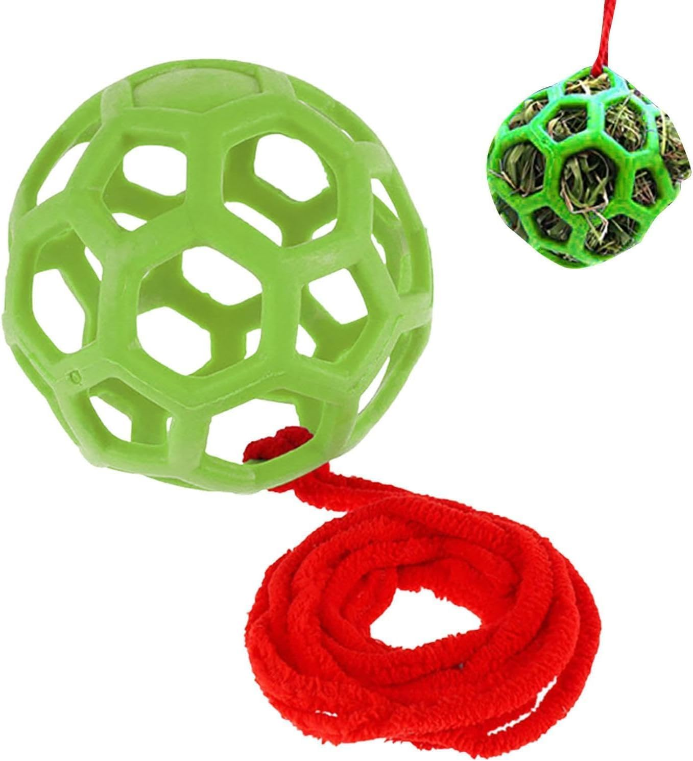 Horse Ball Treat Toy - Goat Feeder Toys, Boredom and Stall Toys for Horses and Sheep Feeding image number 3