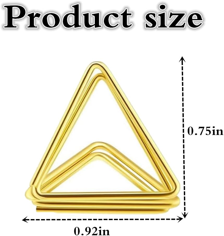 40 Pcs Mini Place Card Holders, Triangle Shape Wedding Table Number Holders Golden Photo Holder, Table Number Holder Memo Clip Picture Photo Holder