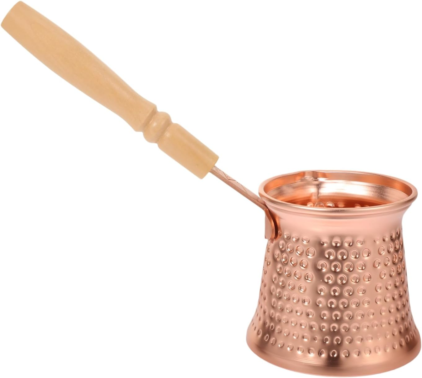 CIYODO Turkish Coffee Pot 350Ml Copper-Coated Espresso Pot with Wooden Side Handle Non-Stick Household for Stovetop Brewing image number 1