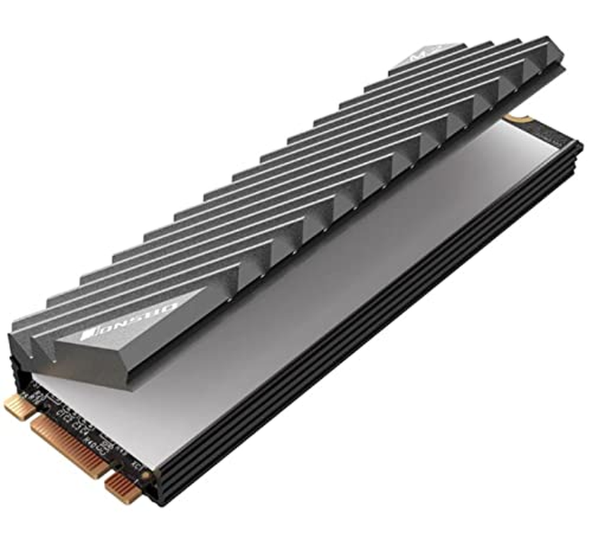 M.2 Heatsink Cooler, Nvme M.2 2280 SSD Double-Sided Heat Sinks with Silicone Thermal Pad for PC/PS5 System Build (Grey) image number 2