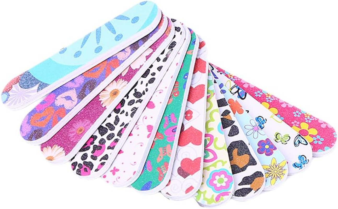 Hustar Pack of 25 9 Cm Mini Nail Files Manicure Pedicure Tool Double-Sided Sandpaper Polished Files image number 1