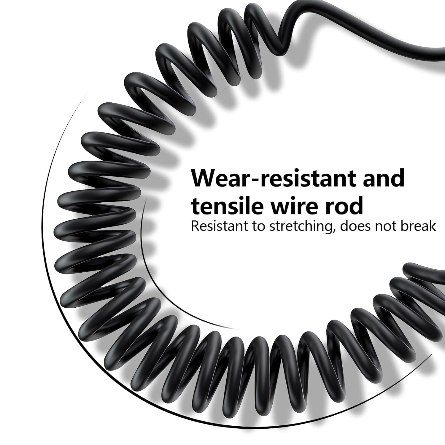 AMITOME Coiled USB C to IP Carplay Cable(2 Pack),1M Fast Charging Retractable USB C to IP Port Mfi Certified Charging Cord Compatible with Iphone 14/13/12/11/XS/XR/X/8 - Black image number 5