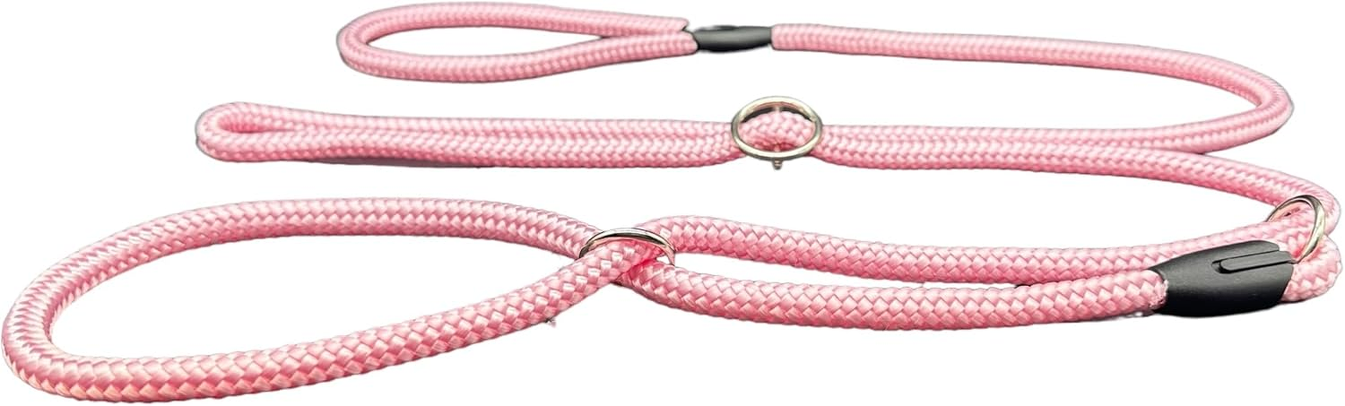No More Pulling! anti Pull Lead Field Figure 8 / Halter/Head Collar One Size Fits All Super Soft Braided Nylon Comfortable Make Your Walks More Enjoyable -Instructions Included (Pink)