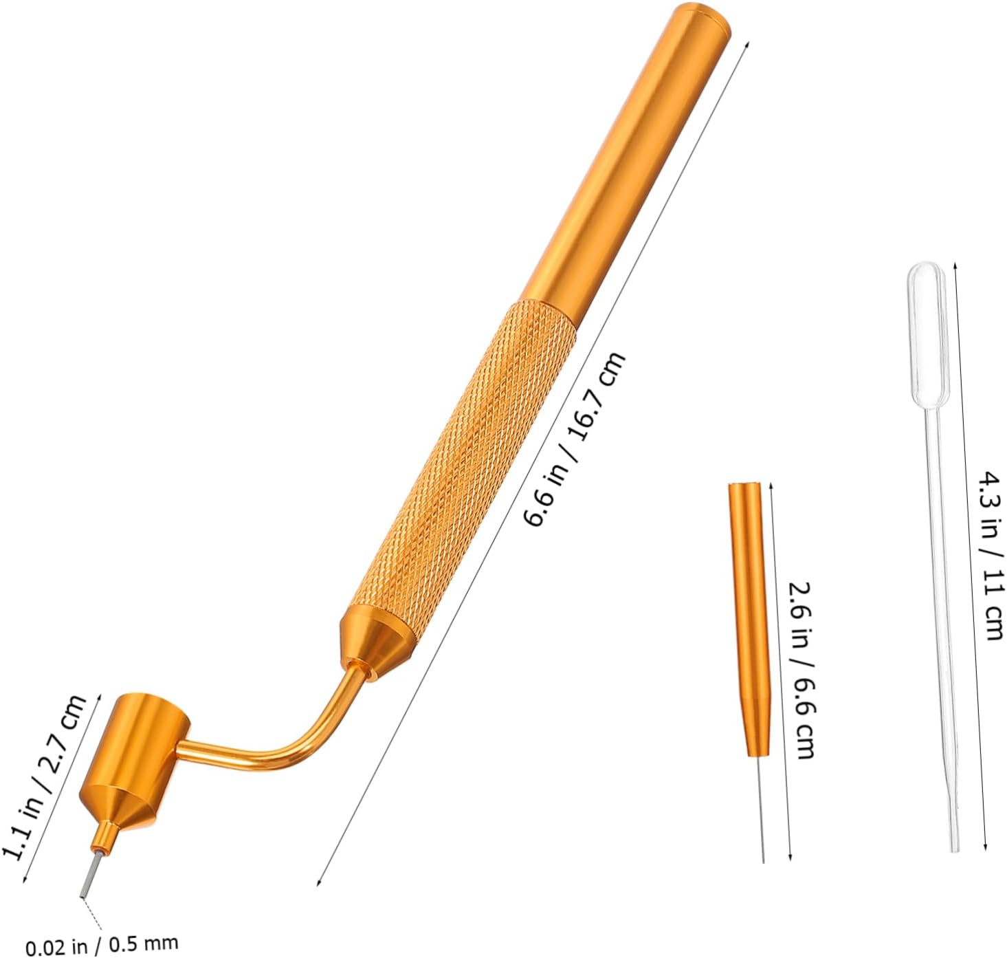 2Sets Fluid Paint Applicator Pen Scratch Repair Pen with Dropper Needle for Car Precision Detailing Refinishing for Car Repairs image number 2