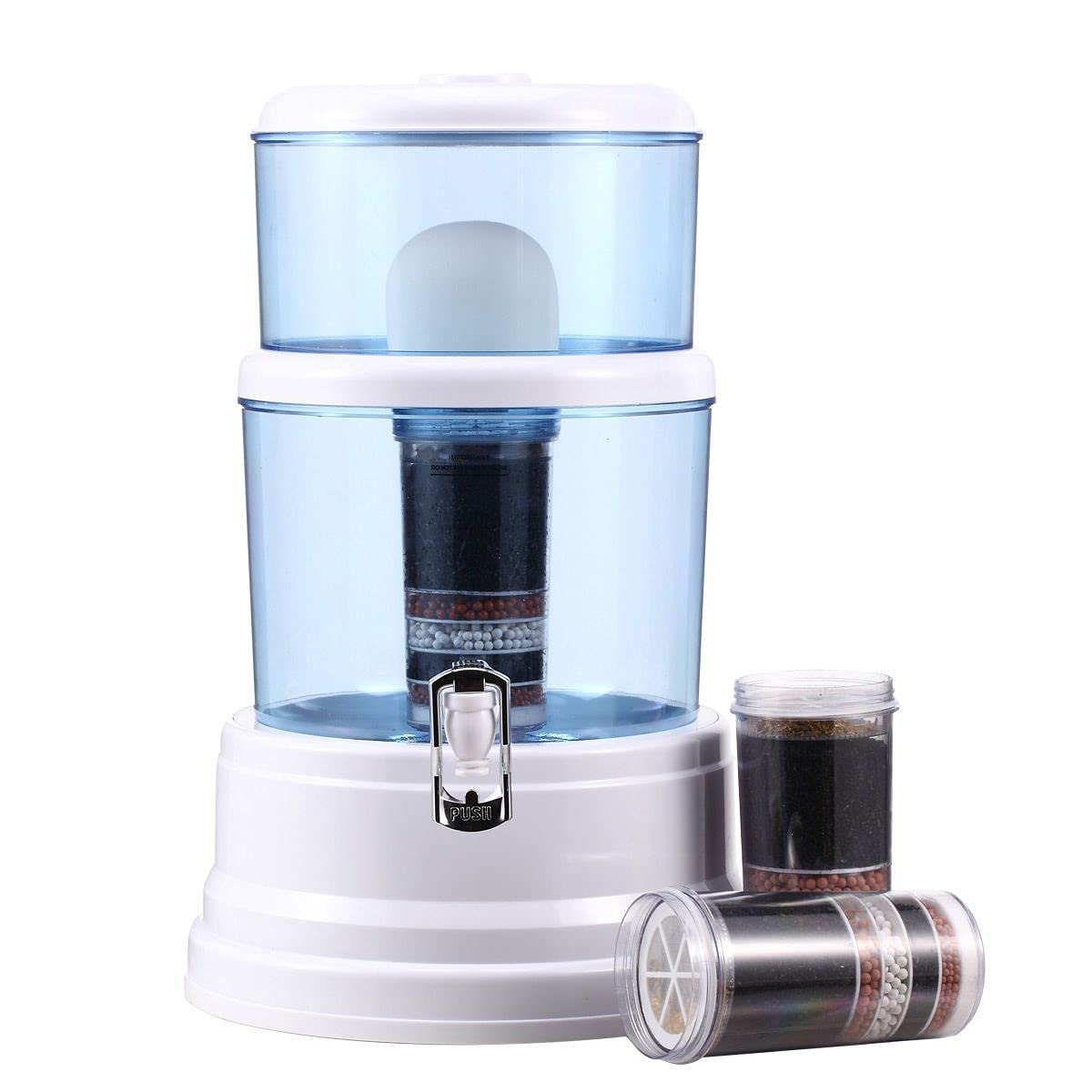 16L 8 Stage Fluoride Water Filter Maifan Stone Dispenser Bottle with Total 2 Filters Bonus image number 3