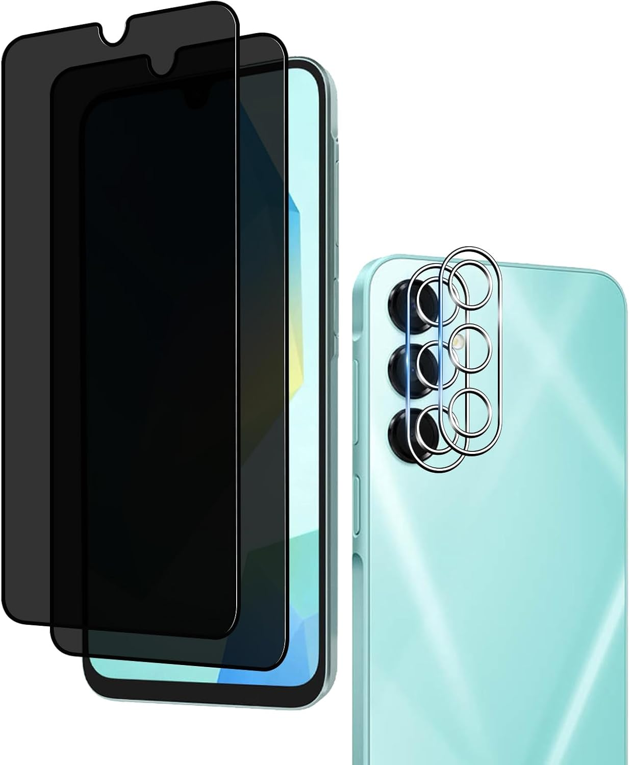 Wookfiss Screen Protector for Motorola Moto G35 5G for Tempered Glass, Pack of 2 Tempered Glass Screen Protectors + 2 Camera Screen Protectors, 9H Hardness, Anti-Scratch, Anti-Bubble, HD Clear Screen image number 3