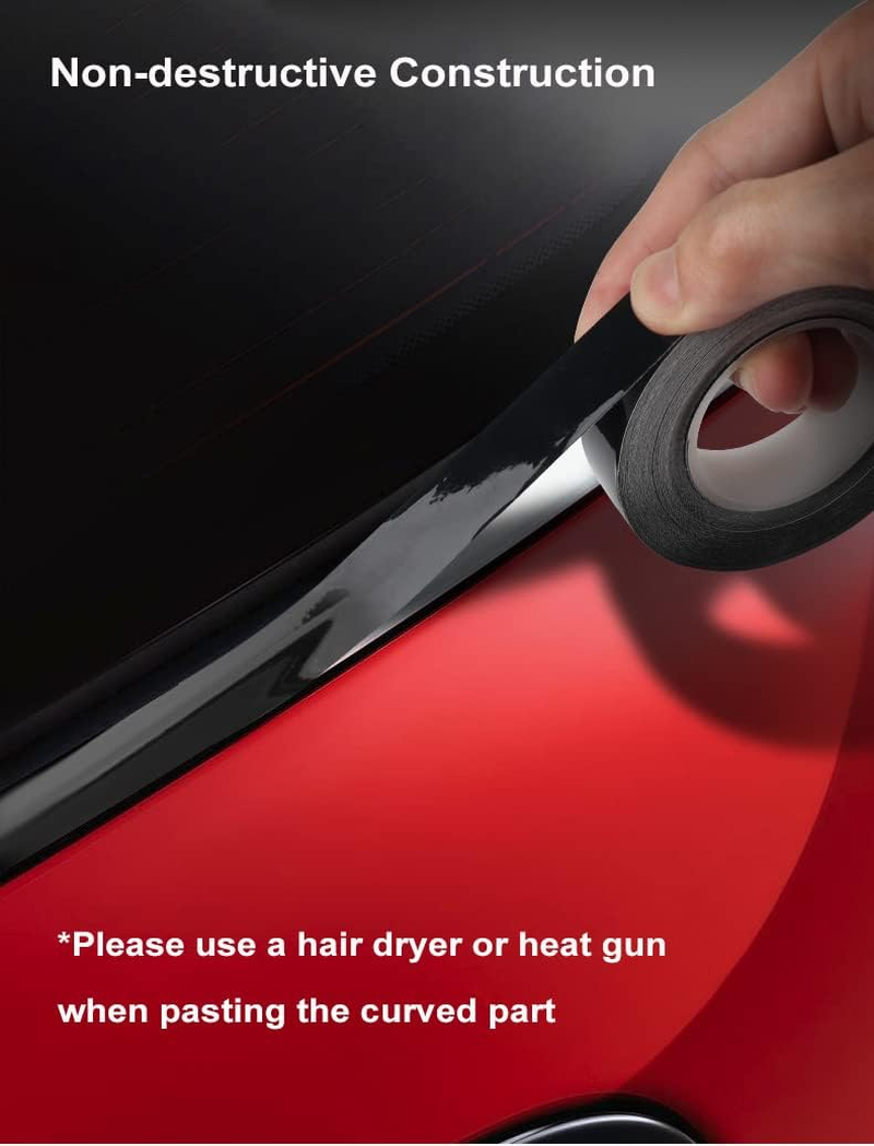 LZLRUN Vinyl Film Sticker Car Window Trim Chrome Delete Door Waistline DIY Sticker Easy to Install Decal Decoration Compatible with for Mini Cooper (1In X 30Ft, Gloss) image number 5