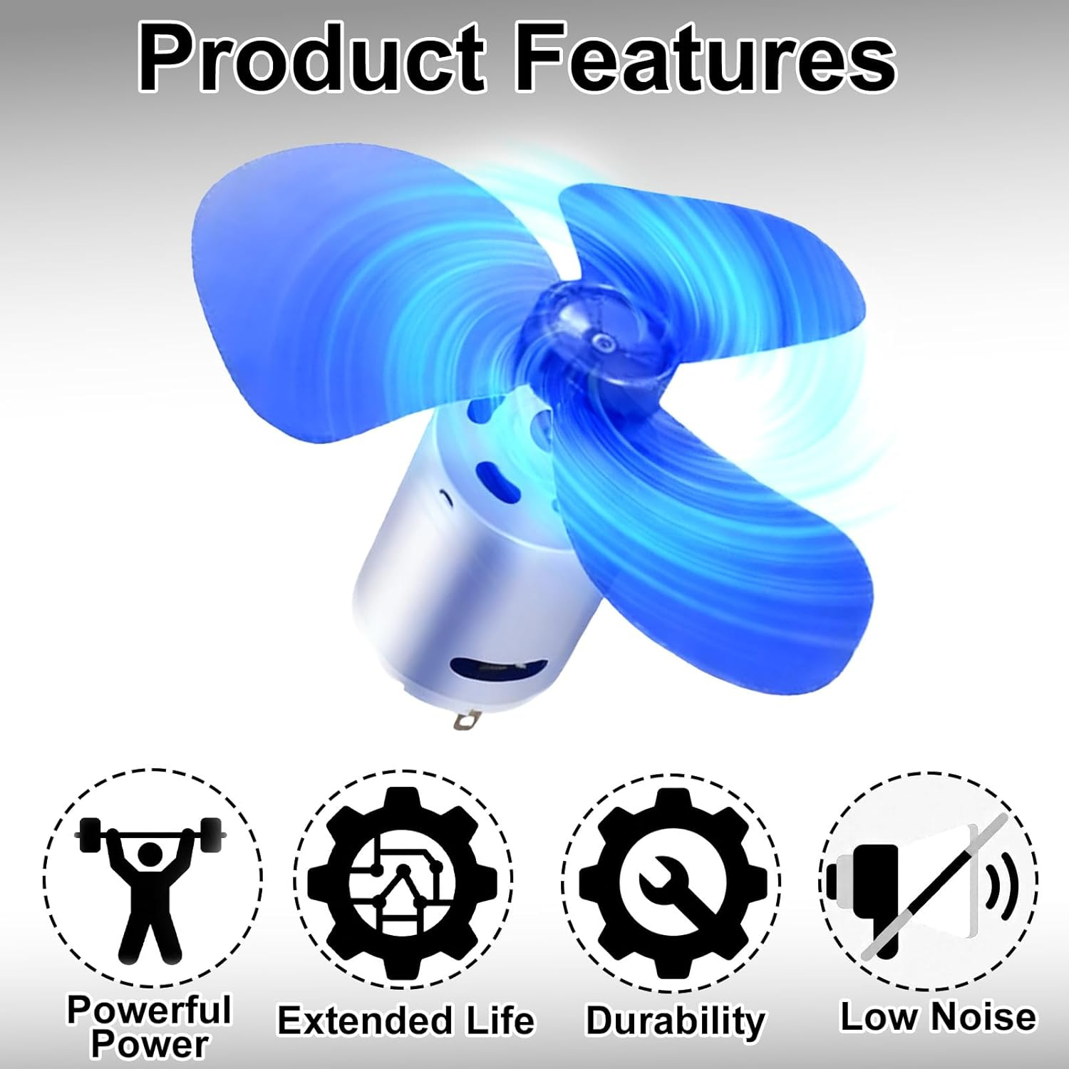 2Pcs 12V DC Fan Motor for Ventline BVD0218-00, RV Bathroom Roof Vent Fan Motor with round Shaft Compatible with Ventline Ventadome Lids Accessories image number 4