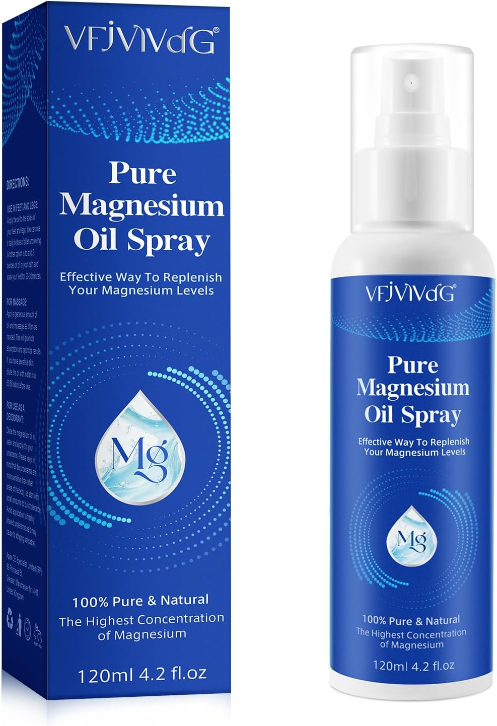 Pure Magnesium Oil Spray - 100% Natural Magnesium Spray &ndash; Made with Concentrated Pure Magnesium Chloride Oil - Topical Magnesium Spray (1 Pack 4 .2Fl Oz) image number 4