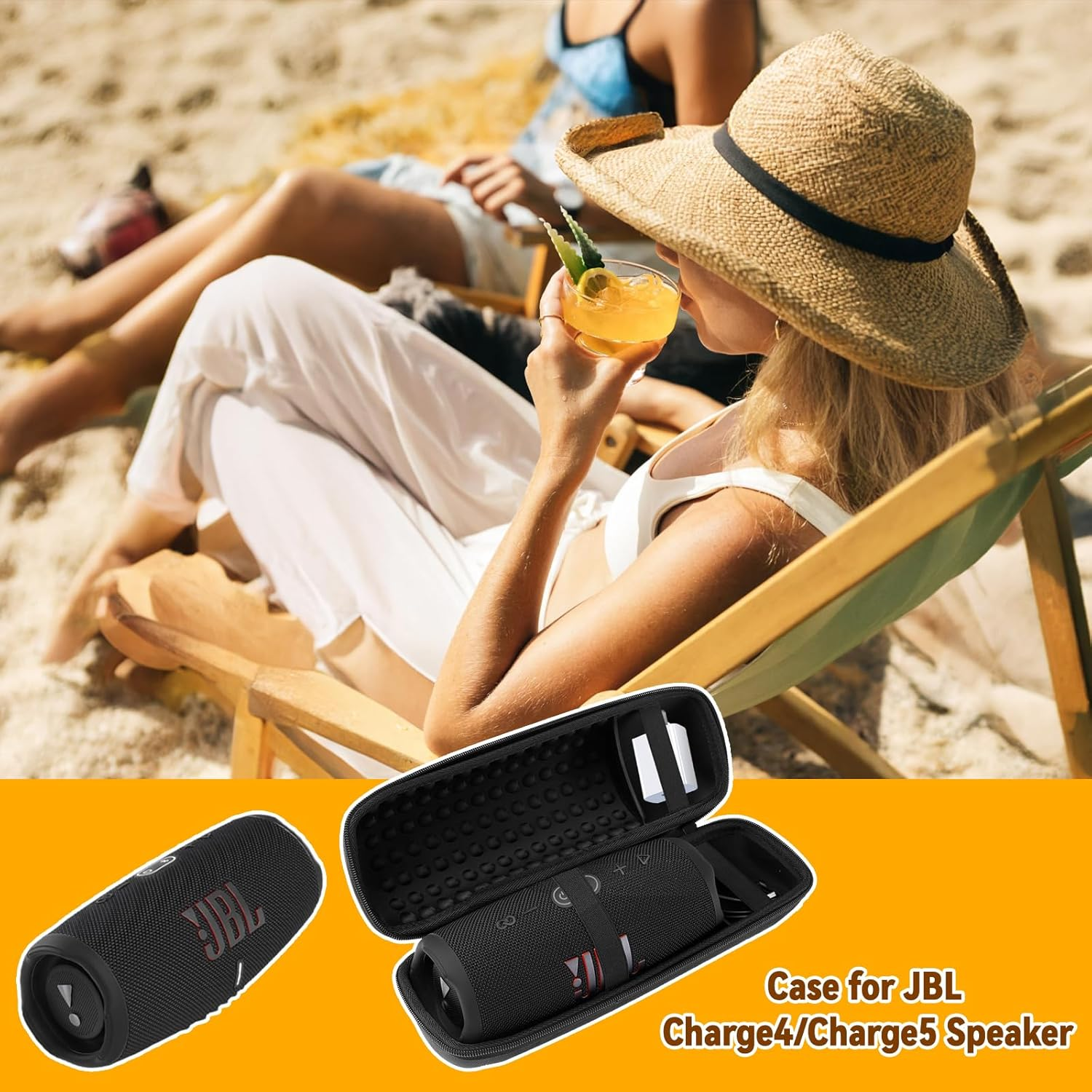 Case for JBL Charge 5 / Charge 4 Portable Speaker, (Case Only!) Hard Protective Travel Carrying Storage Case Bag Compatible with Charger and USB Cable image number 3