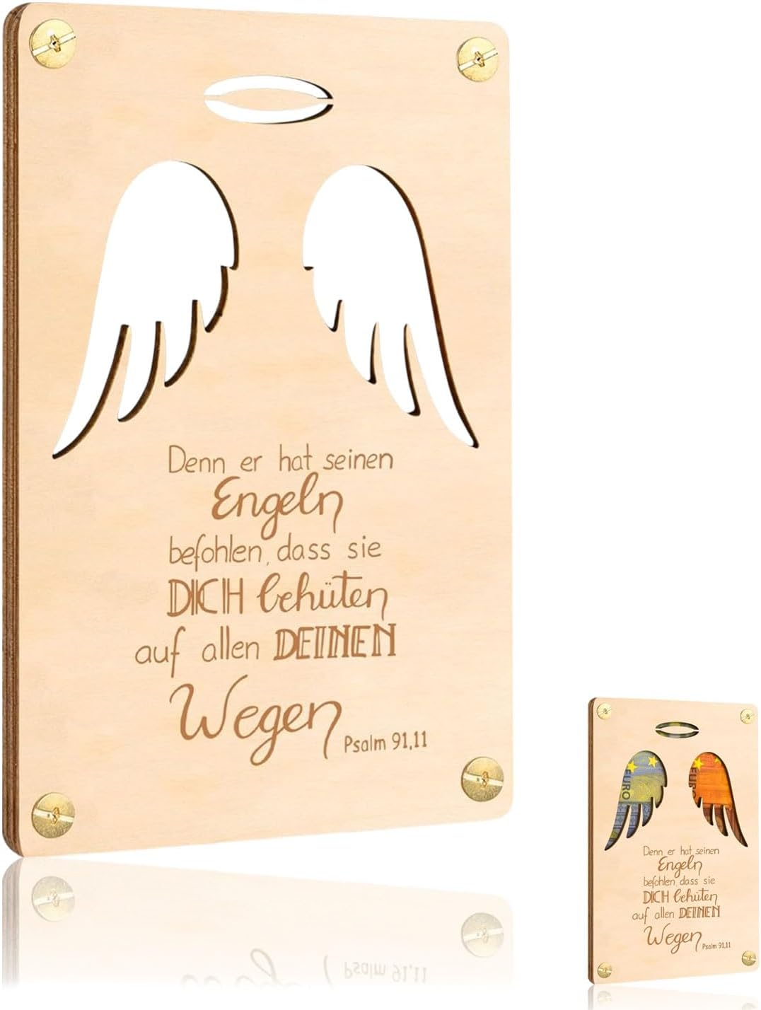 Christening Gifts for Boys and Girls, Gift Christening Card Made of Wood in Small Form - Cool Money Gifts for Confirmation, Communion, Youth Consecration, Christening - Money Gifts Packaging