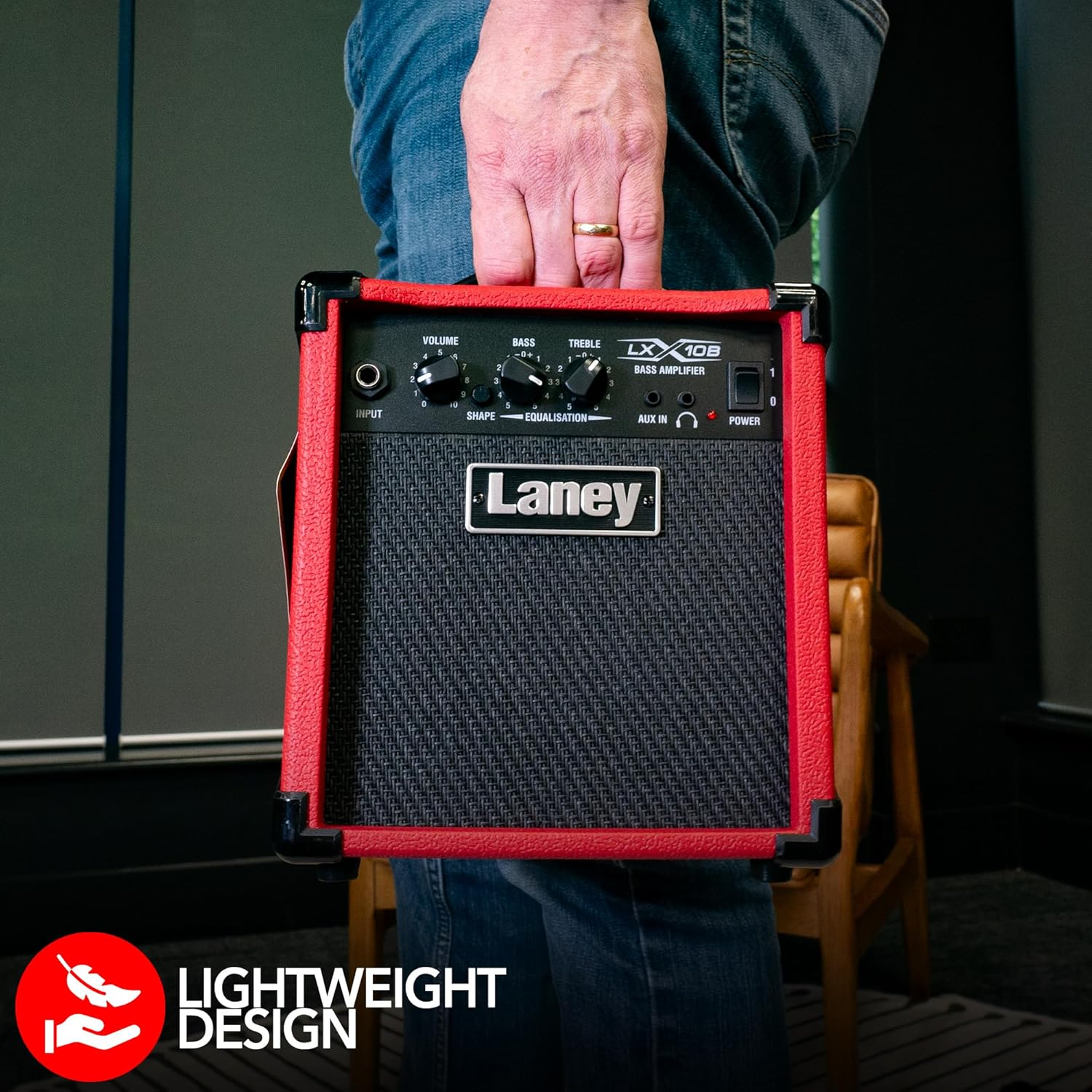 Laney LX10B LX Series - Bass Guitar Amp - 10 Watt - Red, LX10B-RED image number 1