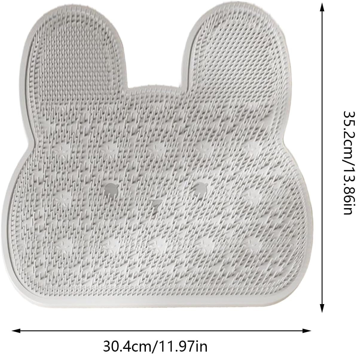 Shower Foot Scrubber | Bunny Silicone Non-Slip Cleaner | Silicone Shower Foot Brush Pad | for Massage Cleaning Adults Elderly Kids Family Home Bath Tub Floor Apartment Dorm - Pink image number 7