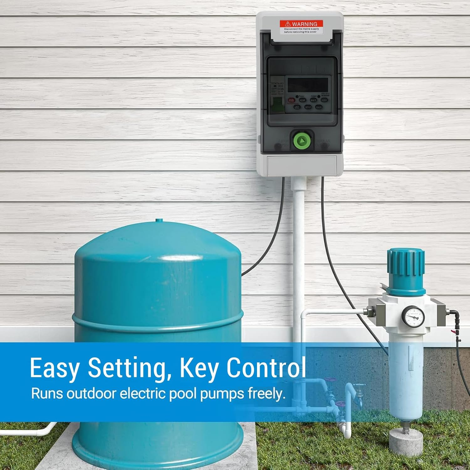 Digital Timer Box, 7 Day 16 Times on off Timer Switch Electrical Box 380Mah Battery Automatic Control Energy Saving Clear Key Setting for Irrigation System image number 3