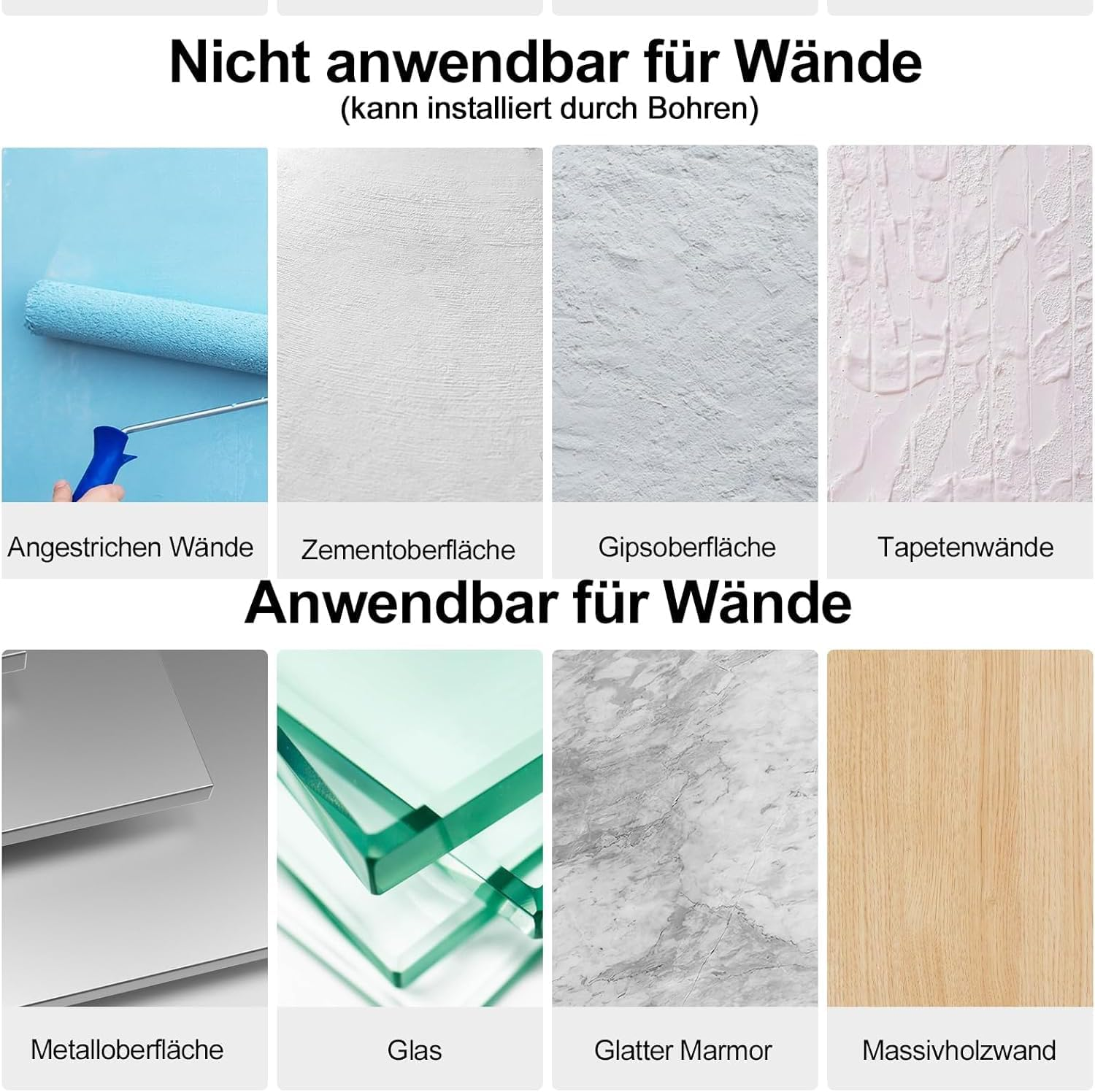 YUNYU Heavy-Duty Stainless Steel Coat Hooks - Self Adhesive No-Drill Wall Mounted, Black Door Hooks with 5 Hangers for Bathroom, Bedroom & Kitchen Storage Organisation image number 6