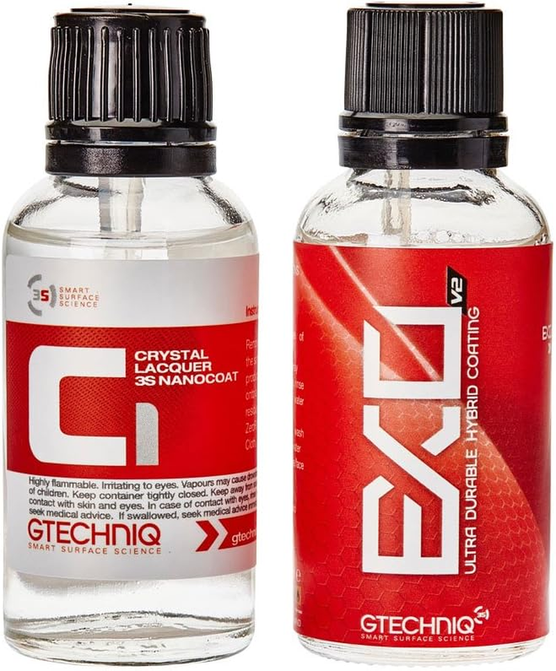 Gtechniq C1 Crystal Lacquer/ Exov5 Ultra Durable Hydrophobic Coating Combo, 30 Ml