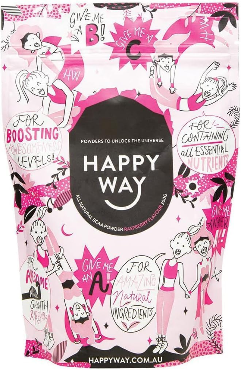 Happy Way BCAA Powder Raspberry Flavour 300G
