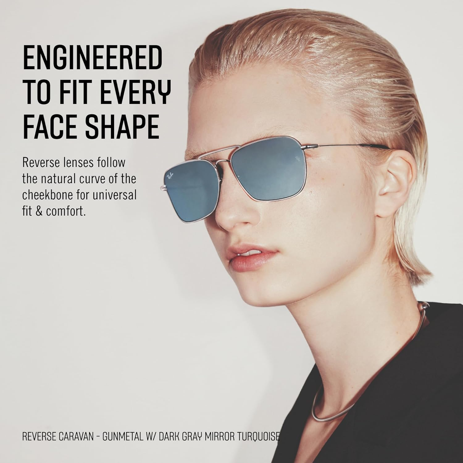 RAY-BAN Caravan Reverse Non Polarised Sunglasses, 0RBR0102S, Arista Gold & G-15 Green, 58Mm image number 3