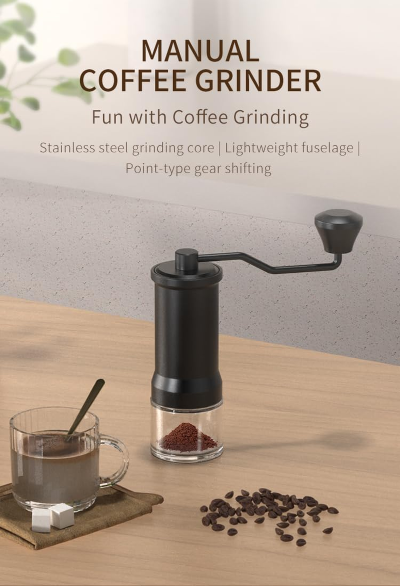 Portable Coffee Grinder Conical Burr for Espresso French Press Pour over Double Bearing Internal Adjustment Capacity 25G (Stainless Steel Burrs) image number 1