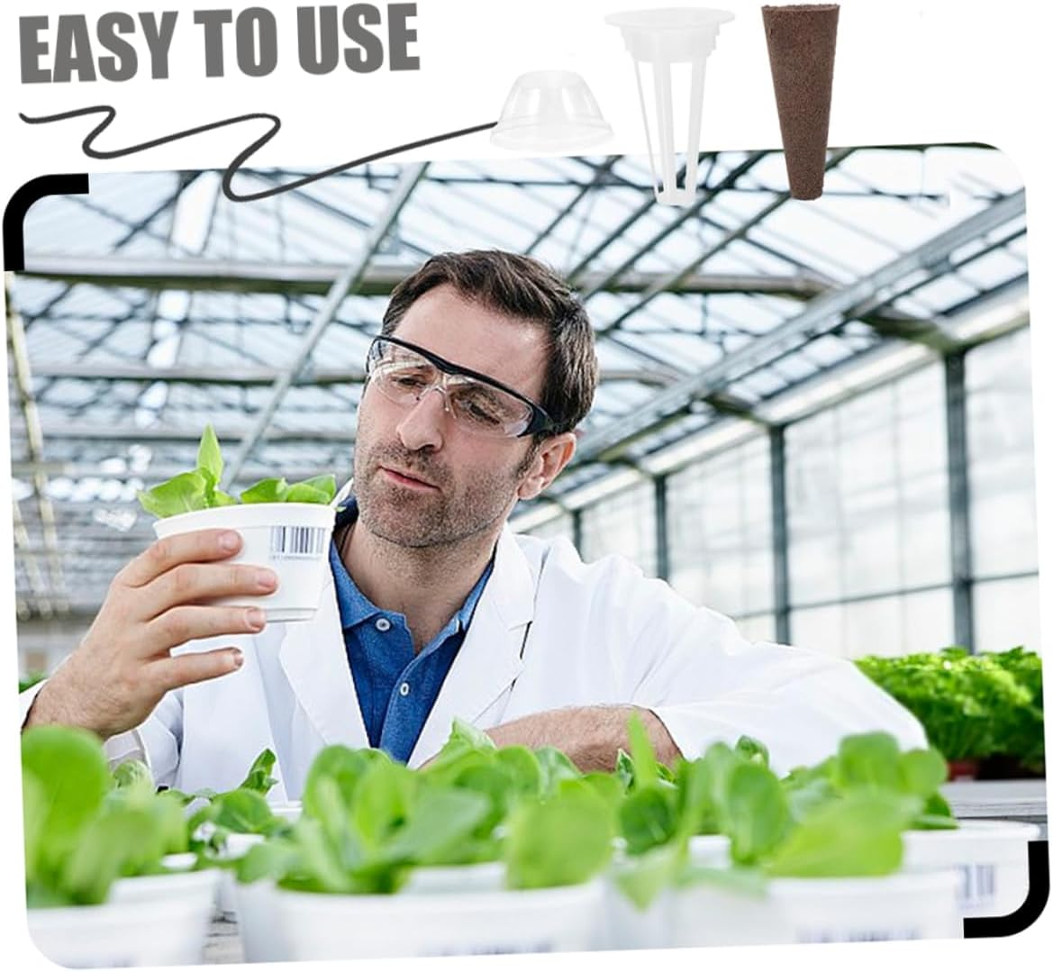 MERRYHAPY Hydroponics Support Plant Net Plant Baskets Humidity Dome Garden Dome Net Pots Grow Supplies image number 1