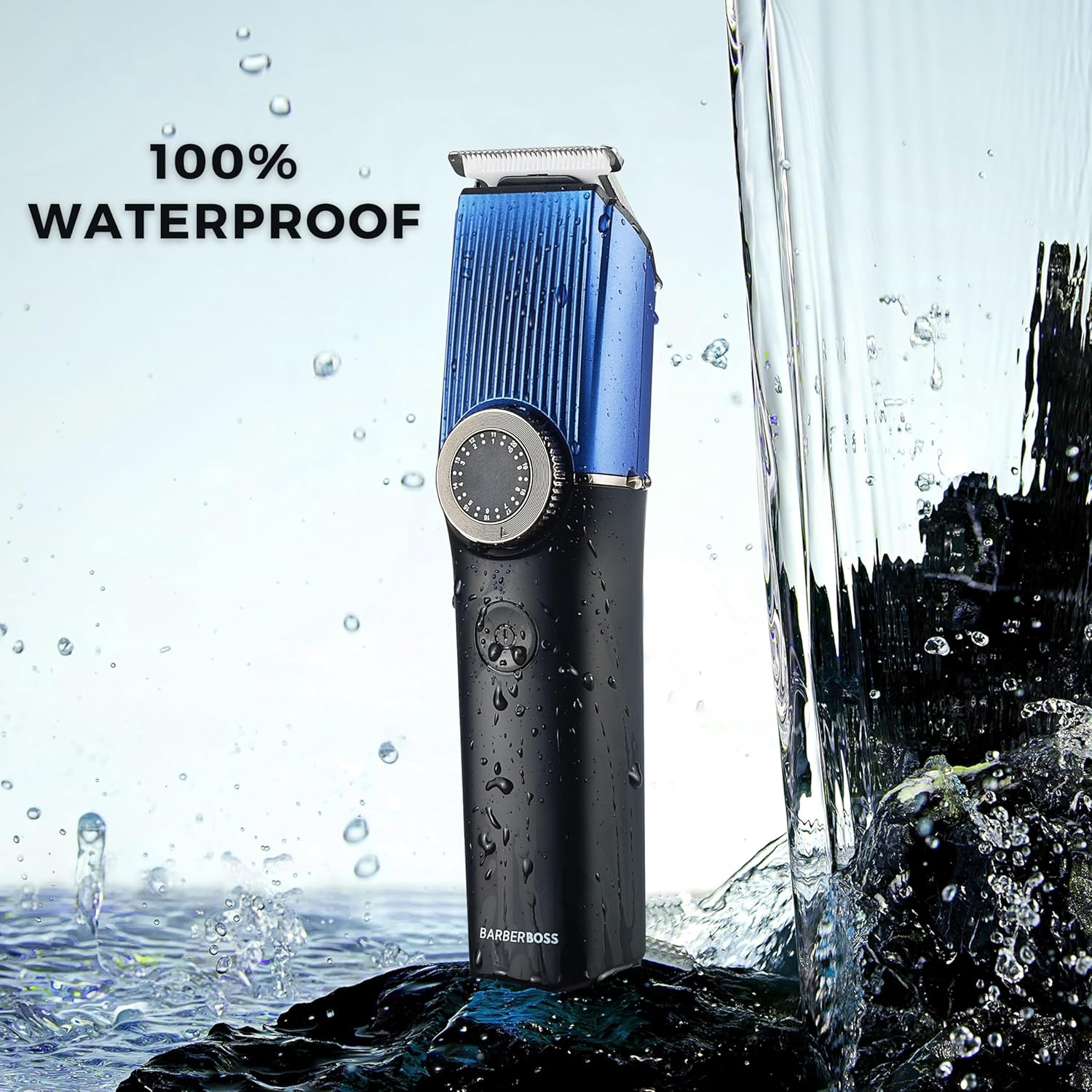 Barberboss QR-6088 Men'S Beard Trimmer, Cordless Hair Trimmer for Men, Care Kits, Waterproof, Nose Hair Trimmer for Men